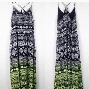 Mossimo Maxi Strap Dress Abstract Pattern Size XL